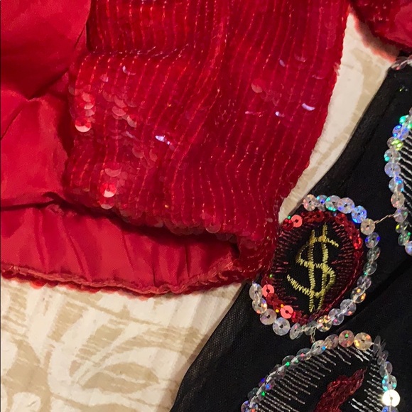 Vintage money bling sequins high low dress - Picture 6 of 6